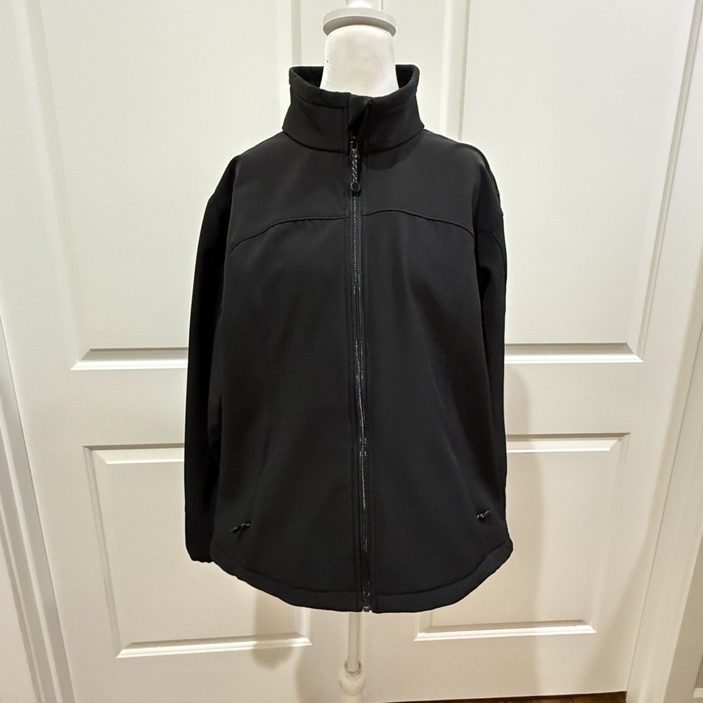 NWT Black Diamond Womens XL Softshell Jacket Black Fleece Lined‎ Outdoor Hiking